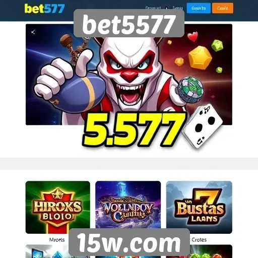 Principais jogos disponíveis no site bet5577